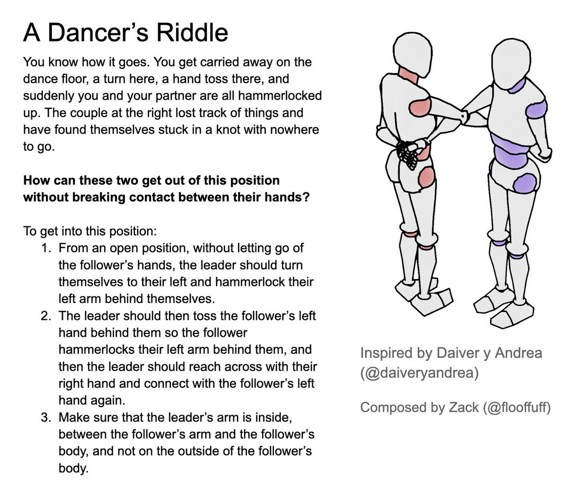 A dancer's riddle